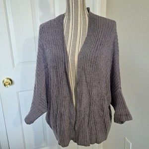 Barefoot Dreams Cozychic Lite Ribbed Shrug Cardigan - Charcoal l/xl